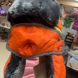 Orange and Gray Winter Hat